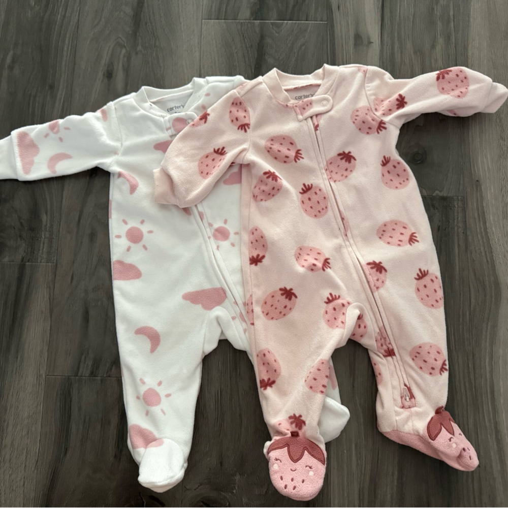 Carter's Pink and White Footies Set